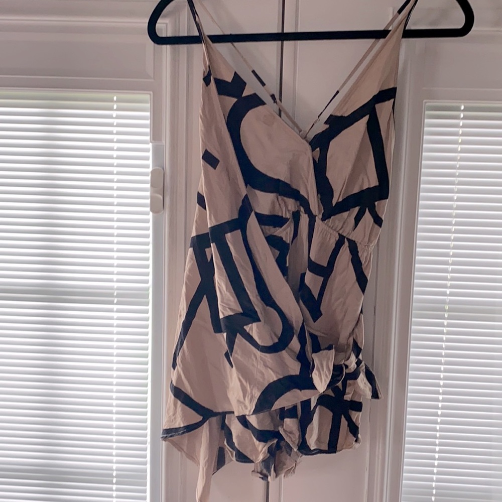 H&M Champagne Tie-Front Romper
